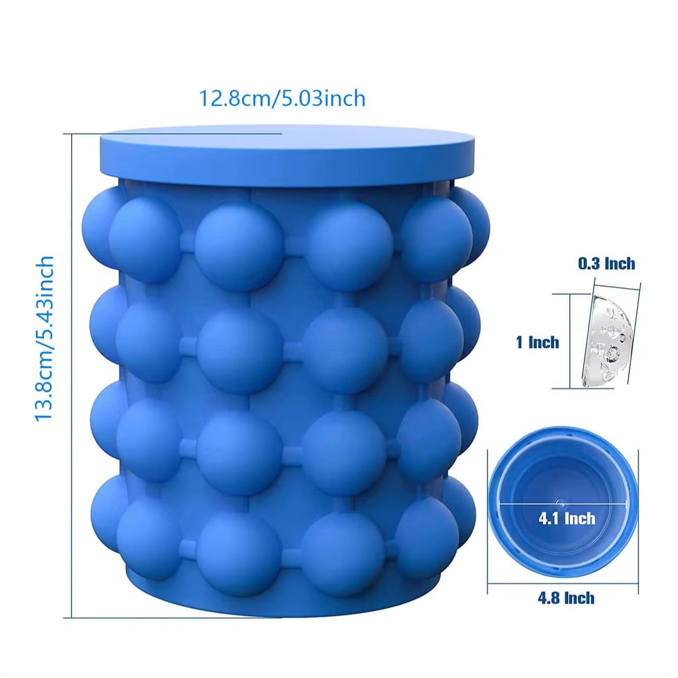 1Pc-Silicone Ice Cube Maker Portable Bucket Wine Ice Cooler Beer Cabinet Space Saving Kitchen Tools Drinking Whiskey Freeze