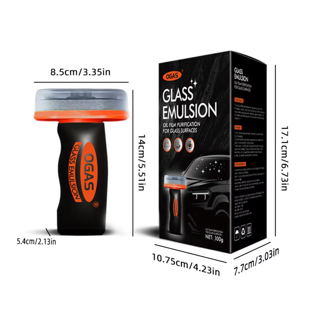 Heavy Degreasing Film Cleaning Paste for Car Glass, Powerful Front Windshield and Rearview Mirror Stain Removal Cleaning Paste