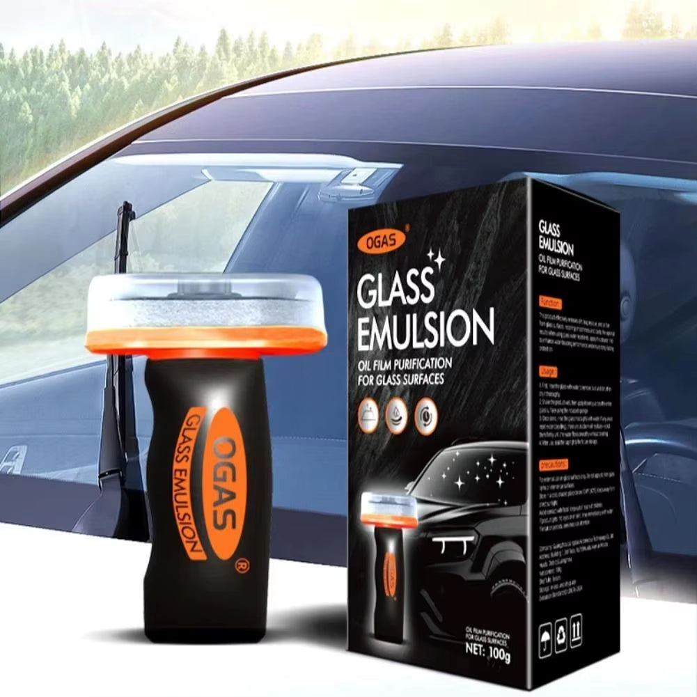 Heavy Degreasing Film Cleaning Paste for Car Glass, Powerful Front Windshield and Rearview Mirror Stain Removal Cleaning Paste
