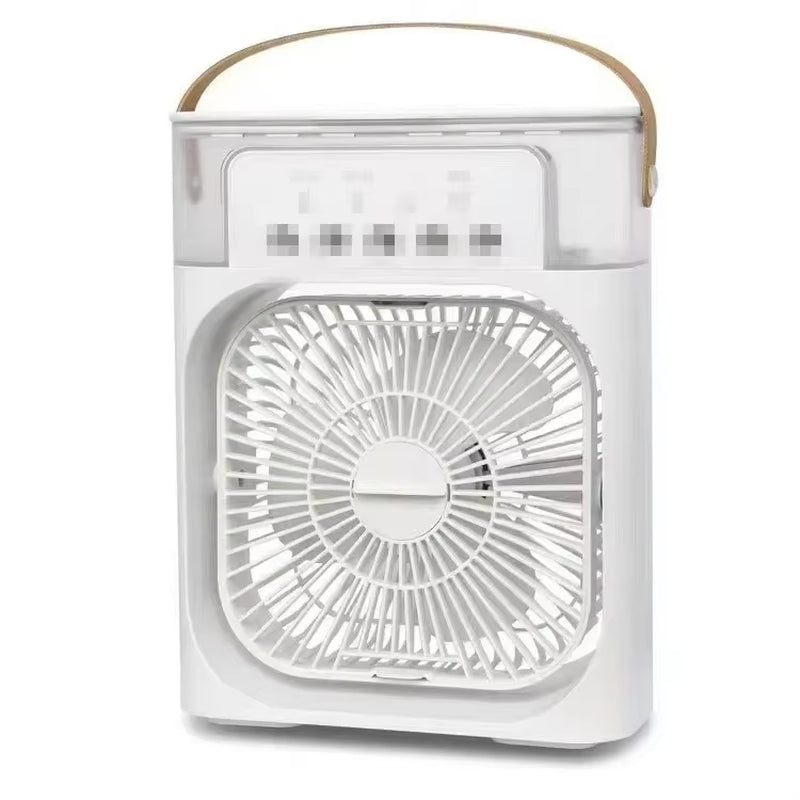 Portable Humidifier Fan Air Conditioner Household Small Air Cooler Hydrocooling Portable Air Adjustment for Office 3 Speed Fan