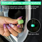 Luminous Tire Valve Stem Caps for Car, 8PCS Fluorescent Glow in the Dark Air Caps Cover, Illuminated Corrosion Resistant Tire Pressure Caps, Universal for Car, Truck, SUV, Motorcycles, Bike (Green)